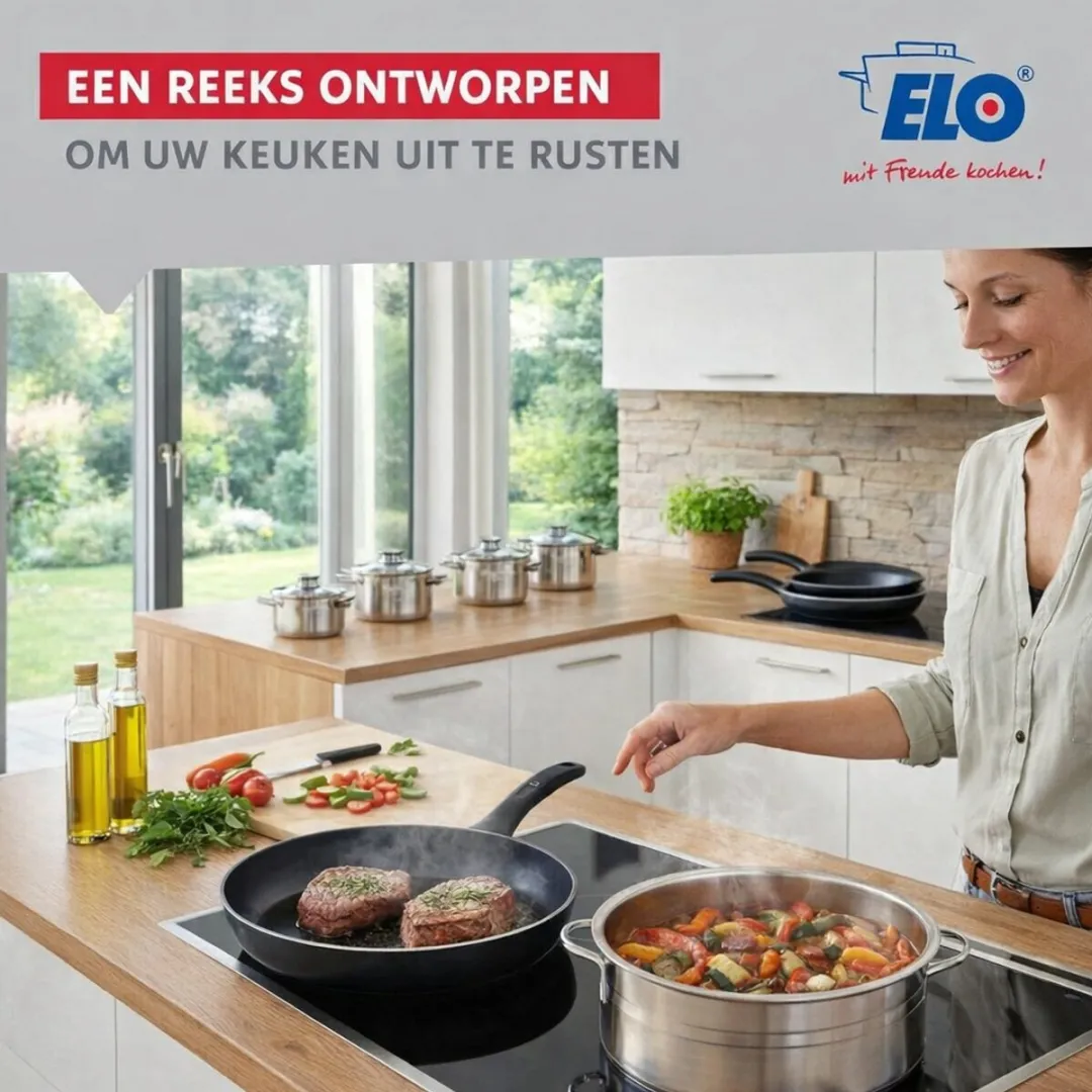 Fackelmann Elo Prima Brillant Keukenset 5-delig - 20/24/28/32cm + 14cm Soeppan - Roestvrij staal
