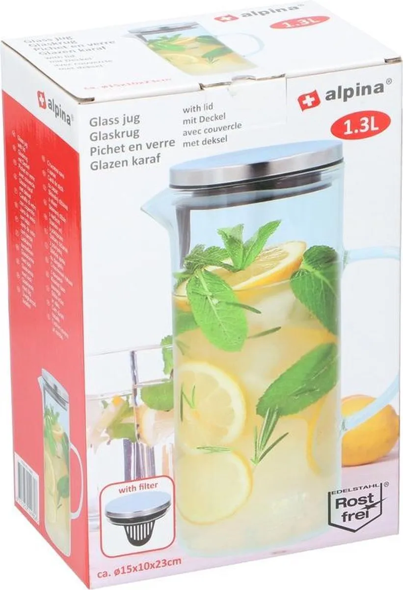 Alpina Waterkaraf met Filter 1,3L