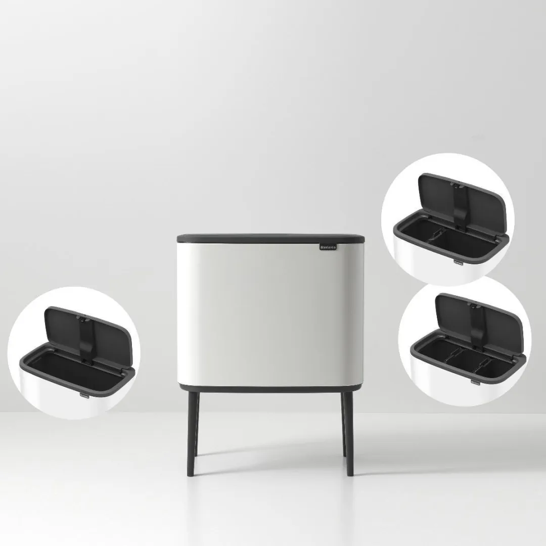 Brabantia Bo Touch Bin Prullenbak 313523 - 3x11L - Wit