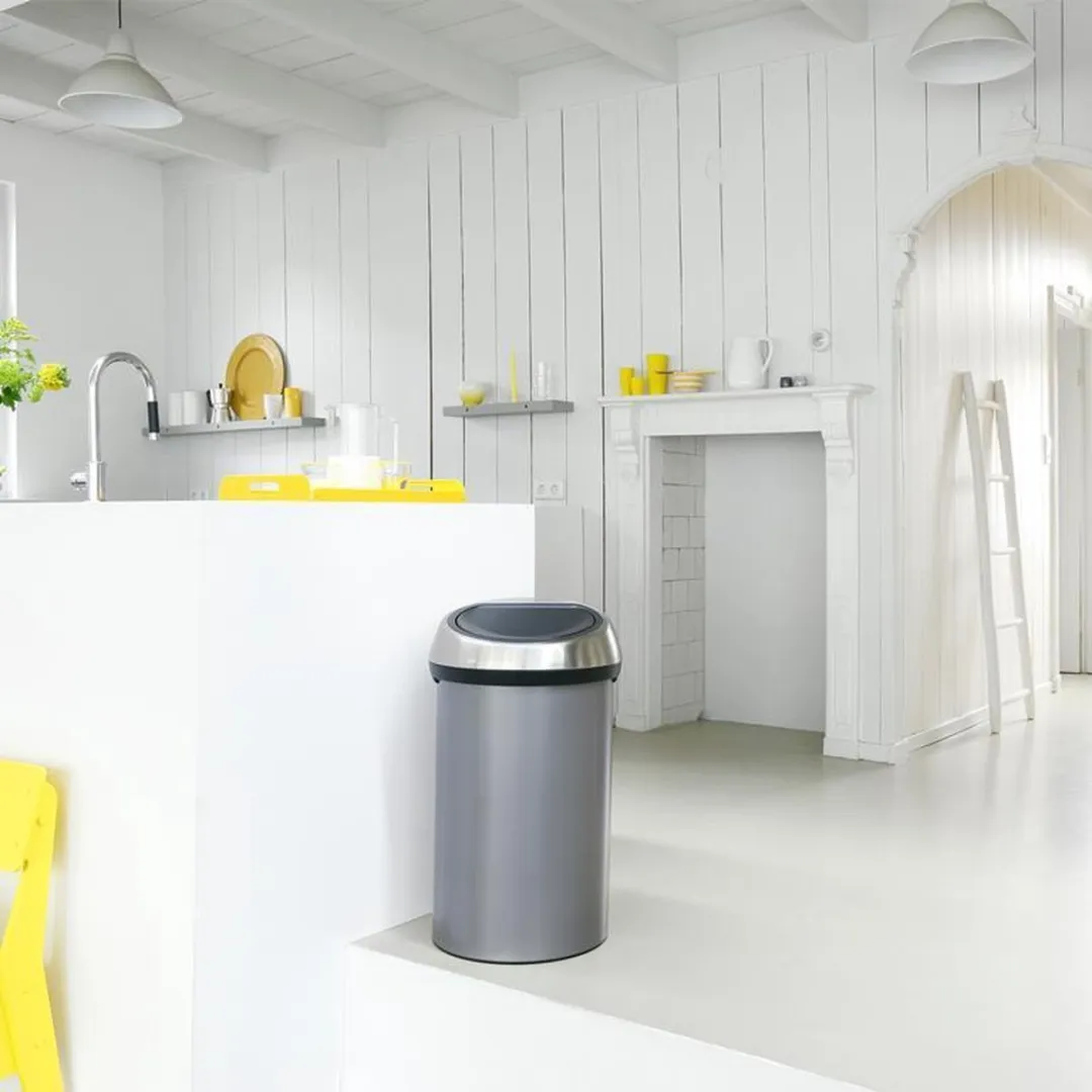 Brabantia Touch Bin Prullenbak 60L - Platinum/Matt Steel FPP