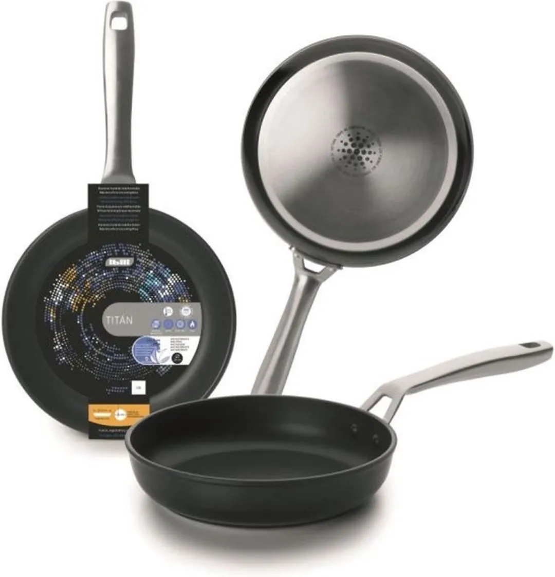 Ibili Titan Koekenpan 30cm - Zwart - afbeelding 3 van 4