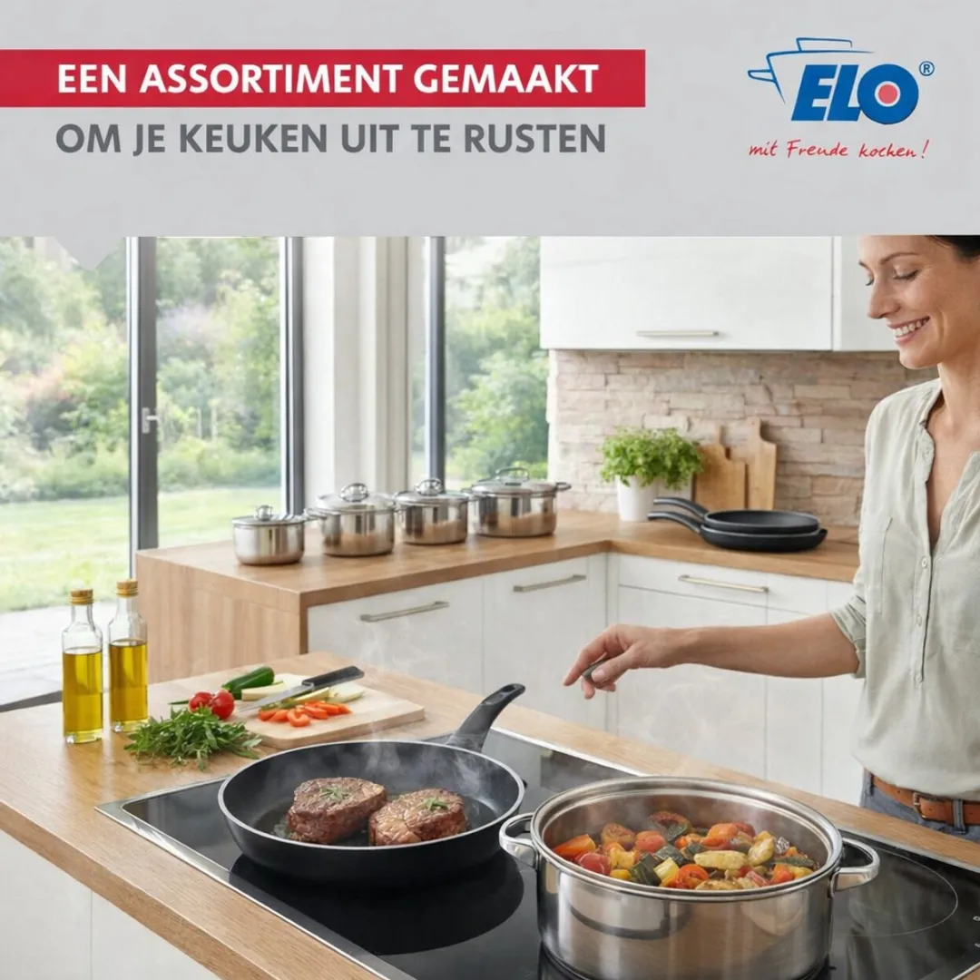 Fackelmann Elo 9749150 Keukenset 7-delig - Inductie - Zwart
