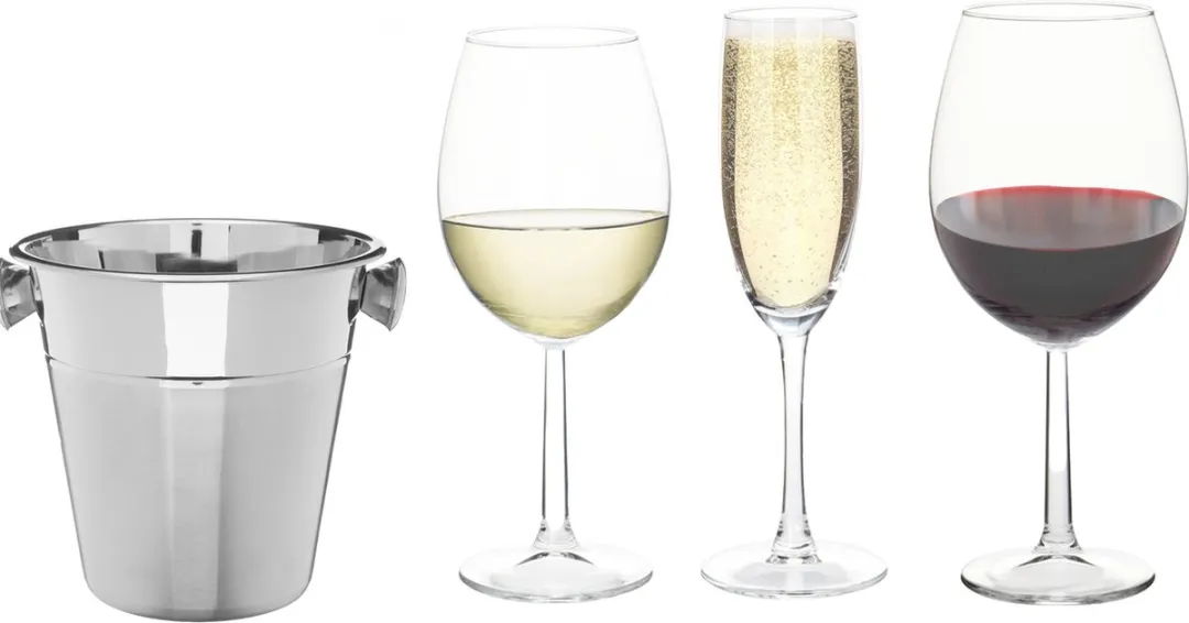 Excellent Houseware Wijnglazen Set 18-delig - Incl. RVS IJsemmer