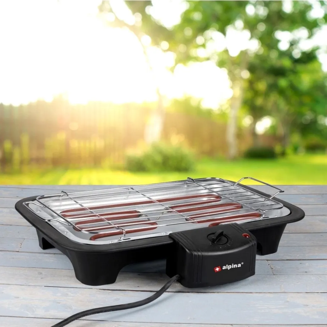 Alpina BBQ Elektrisch 2000W - 2-in-1 Binnen/Buiten - 10 Burgers