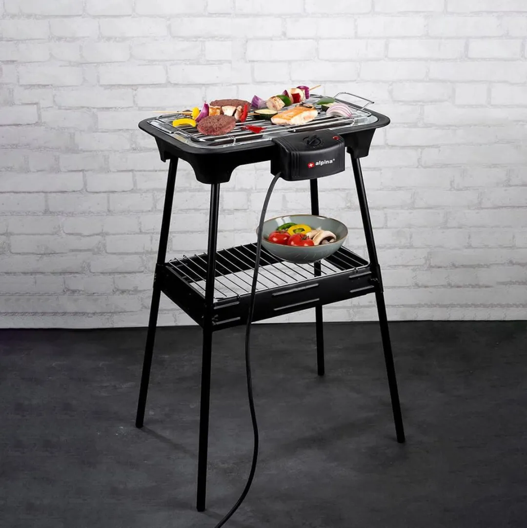 Alpina BBQ Elektrisch 2000W - 2-in-1 Binnen/Buiten - 10 Burgers - afbeelding 6 van 6