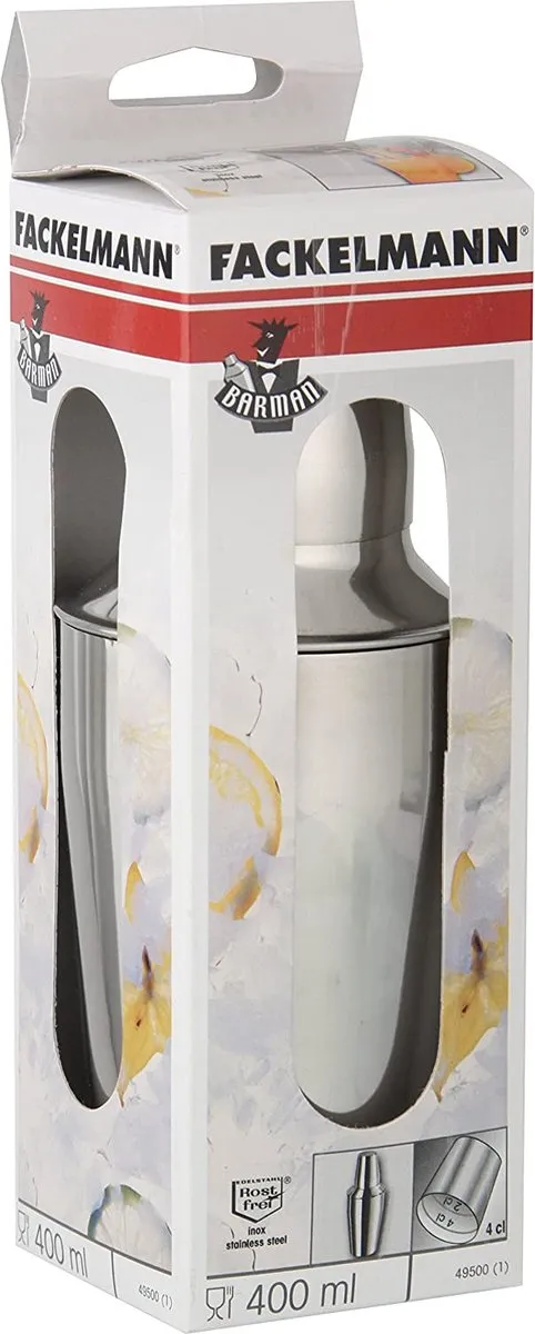 Fackelmann 49500 Cocktailshaker 400ml - Roestvrij staal - afbeelding 6 van 6