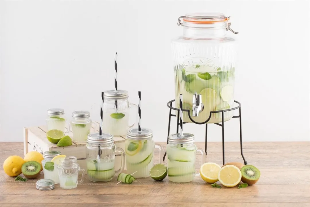 Kilner Drankendispenserhouder - Zwart - 8L
