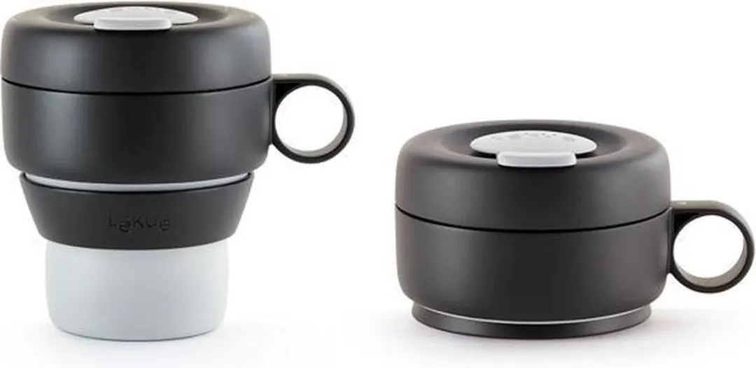 Lékué Koffiebeker To Go - 355 ml - Grey