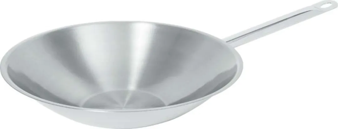 Hendi Professionele Wok 36cm - Drielaags - Zilver