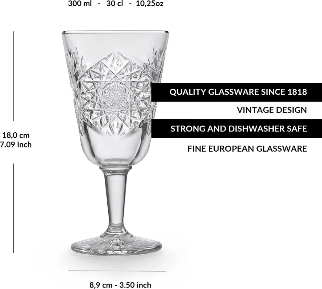 Libbey Hobstar Wijnglazen - 6 Stuks - Ø8cm - 0.38L - afbeelding 5 van 6