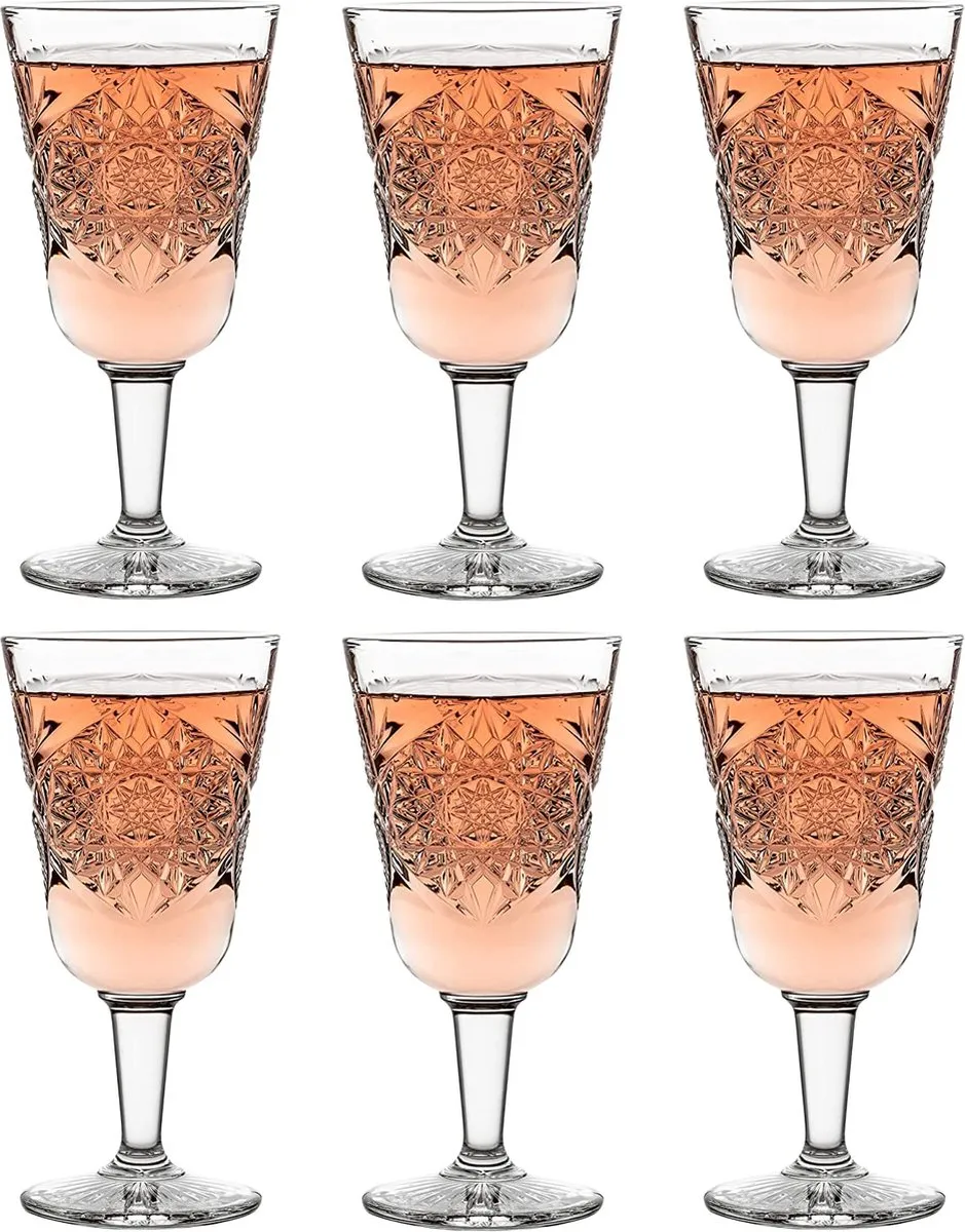 Libbey Hobstar Wijnglazen - 6 Stuks - Ø8cm - 0.38L - afbeelding 2 van 6