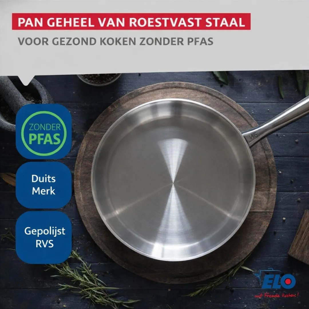 Fackelmann Elo Profi Keukengerei Set 3-delig - 24/16/14cm - Roestvrij staal