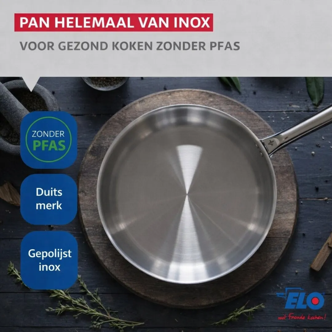 Fackelmann Elo Profi Keukengerei Set 4-delig - 24/28cm & 20/26cm - Roestvrij staal