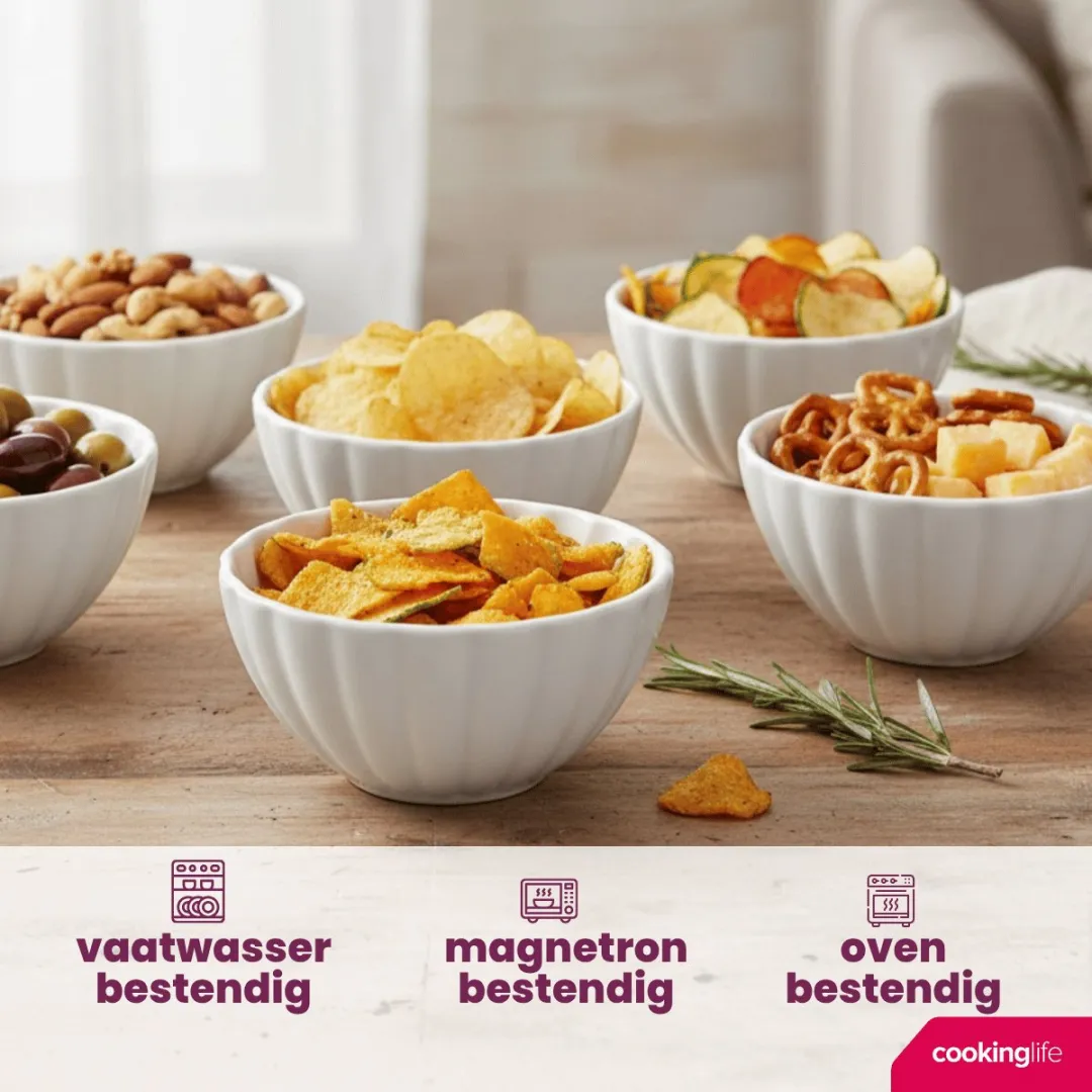 Cookinglife Cardida Soepkommen - 6 Stuks - Ø14cm - Wit