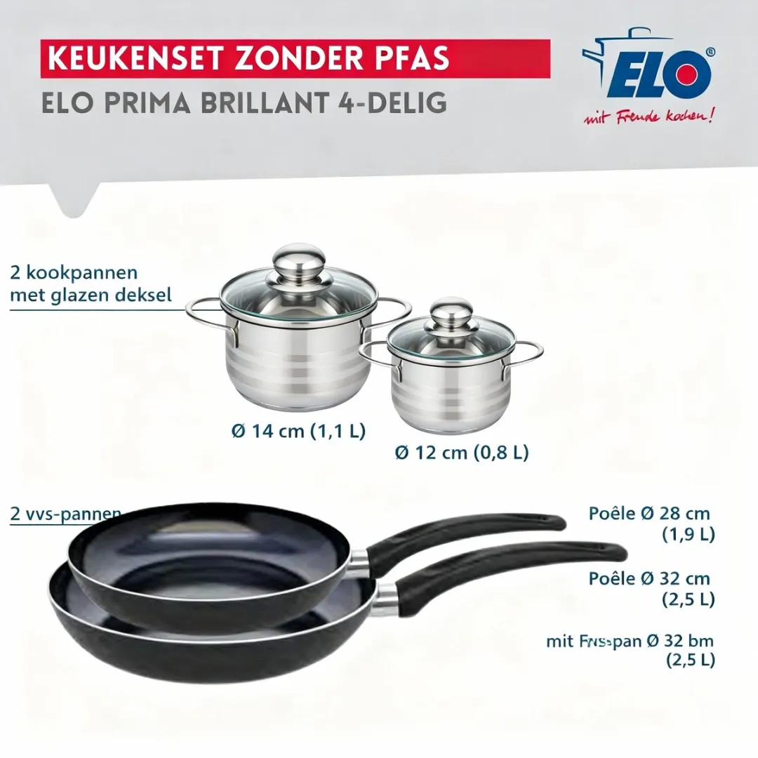 Fackelmann ELO 9737750 Keukenset - 4-delig Inductie - Zwart - afbeelding 6 van 6