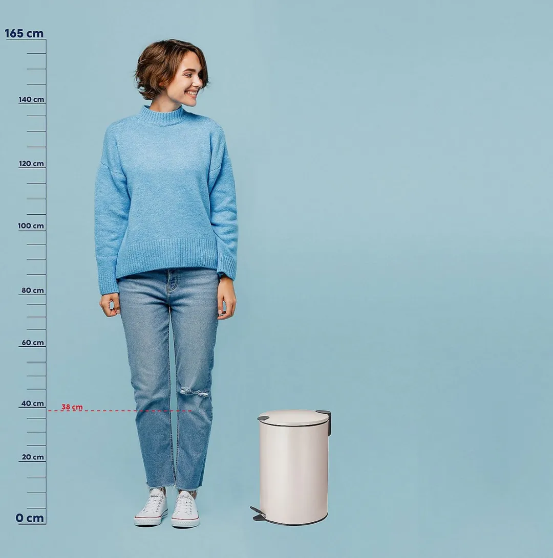 Pedaal Afvalemmer, 12 L, Beige - Kela | Mats