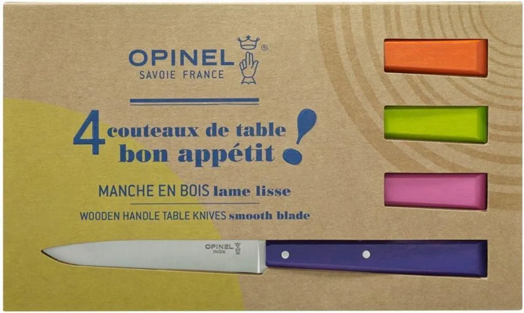 Opinel N°125 Bon Appétit Tafelmessenset 4-delig - Multicolor
