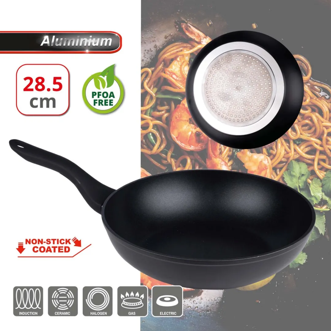 alpina Wokpan - PFOA-vrij - Ø 28 CM - Anti-aanbak - Keramisch/ Halogeen/ Gas/ Elektrisch