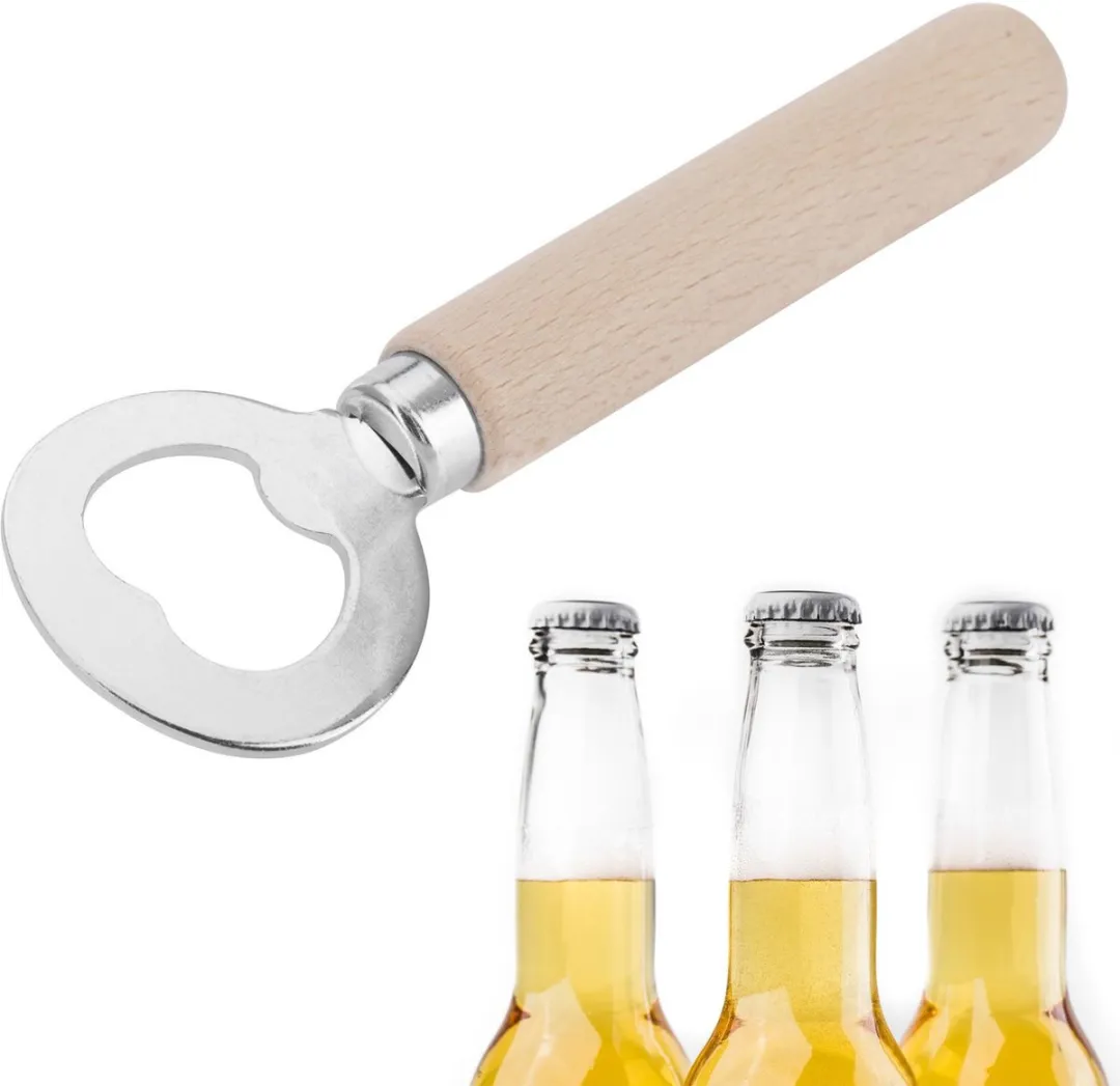 Westmark Woody Flesopener 14,1cm - Hout/Zilver - afbeelding 6 van 6