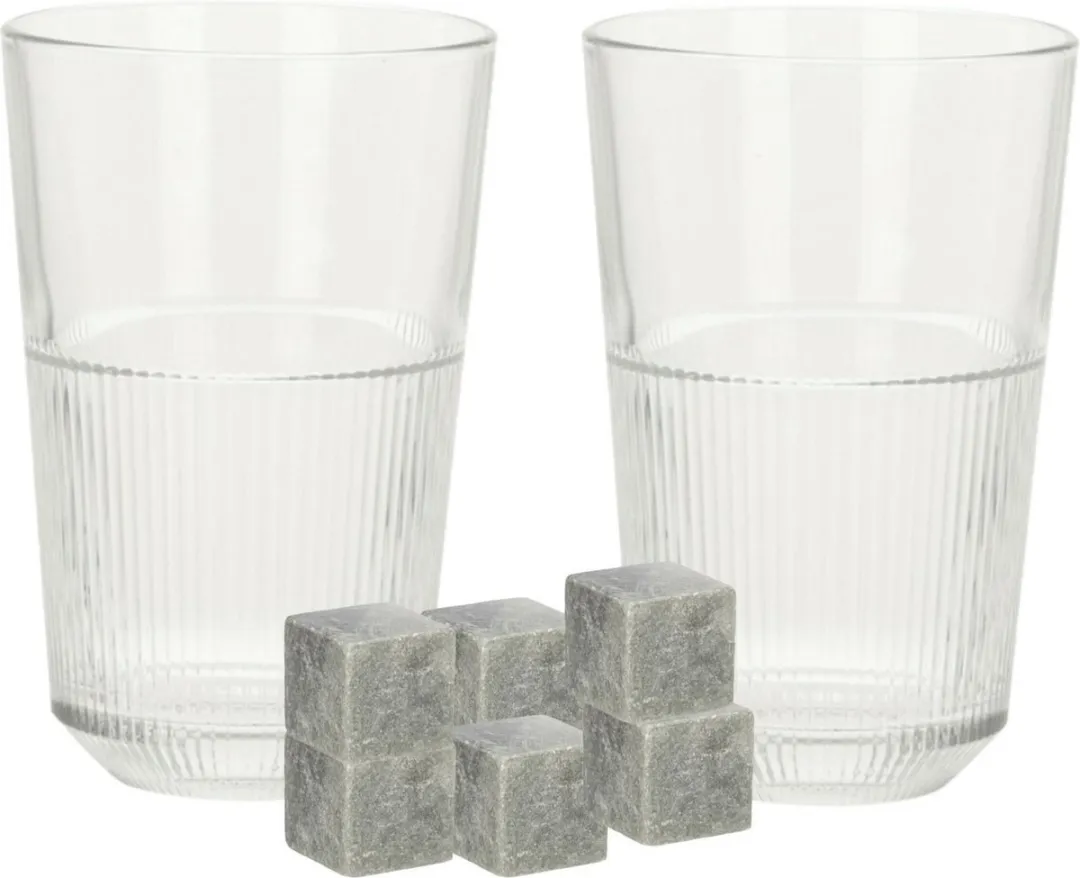 Excellent Houseware Whiskyglazen Set 4x 360ml