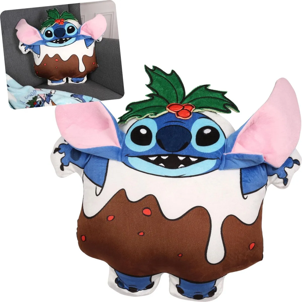 Disney Stitch Kerst Sierkussen 25x35cm