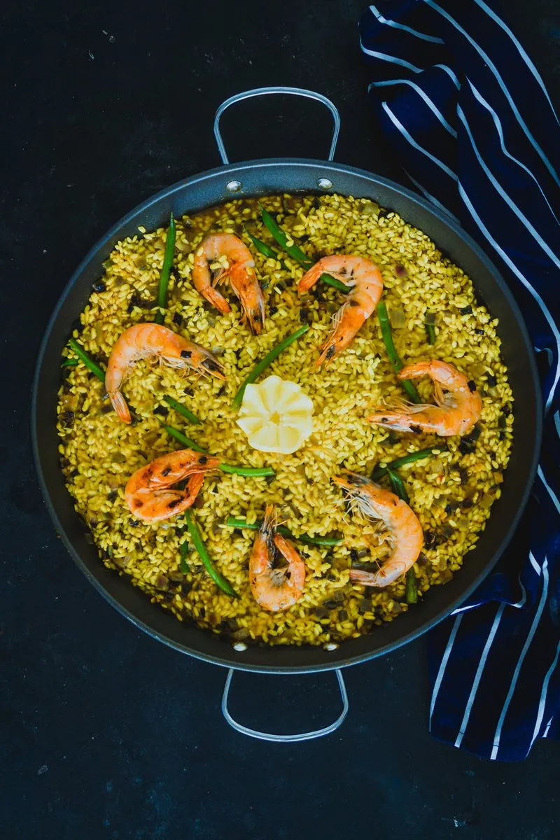 KitchenCraft World of Flavours Paellapan 40cm - Zwart