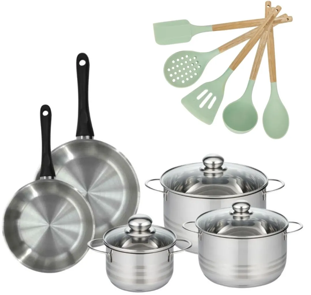 Fackelmann Genève Set RVS Kookpotten & Pannen 16/20/24cm