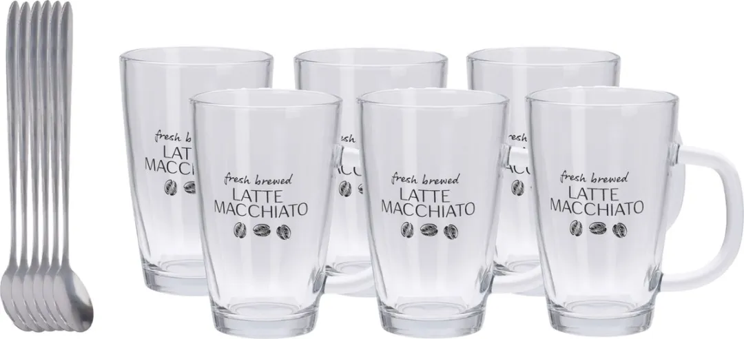 Excellent Houseware Latte Macchiato Glazen Set 6-delig - 300ml - Transparant
