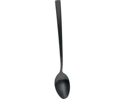 Excellent Houseware Dessertlepels 8 Stuks - Zwart - 18cm