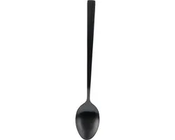 Excellent Houseware Dessertlepels 8 Stuks - Zwart - 18cm