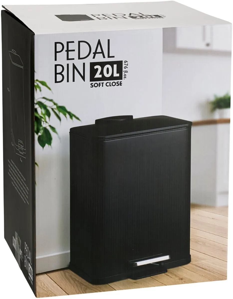 Excellent Houseware Pedaalemmer 20L - Zwart