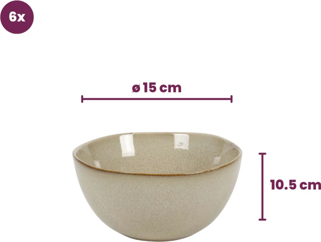 Cookinglife Sabi Beige Serviesset 18-delig - 6 Personen
