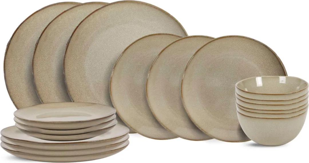 Cookinglife Sabi Beige Serviesset 18-delig