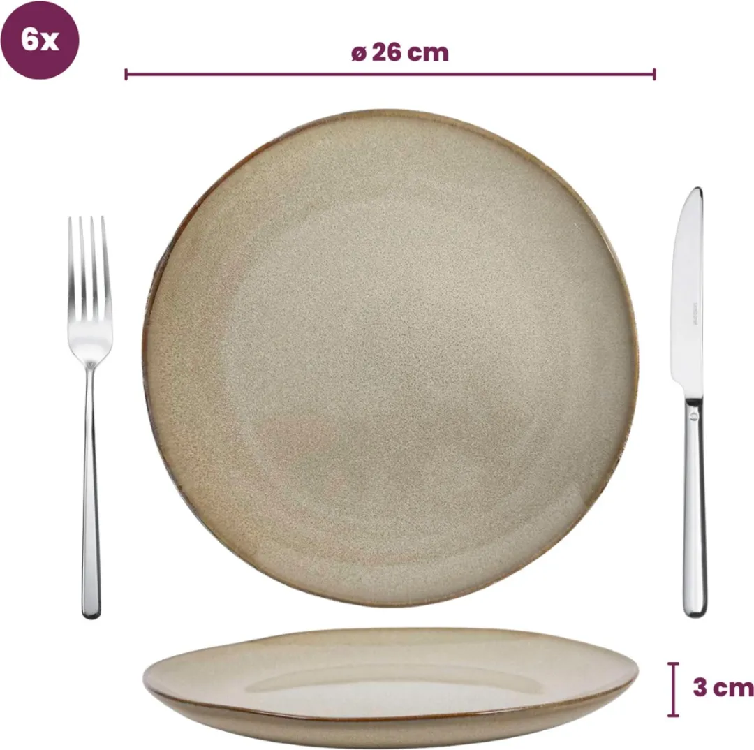 Cookinglife Sabi Beige Serviesset 18-delig - 6 Personen