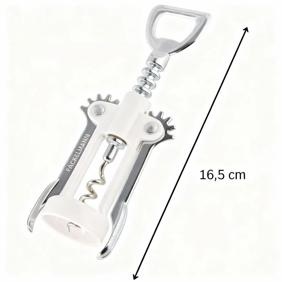 Fackelmann 49786 Hefboomkurkentrekker - Wit 16,5cm - afbeelding 6 van 6
