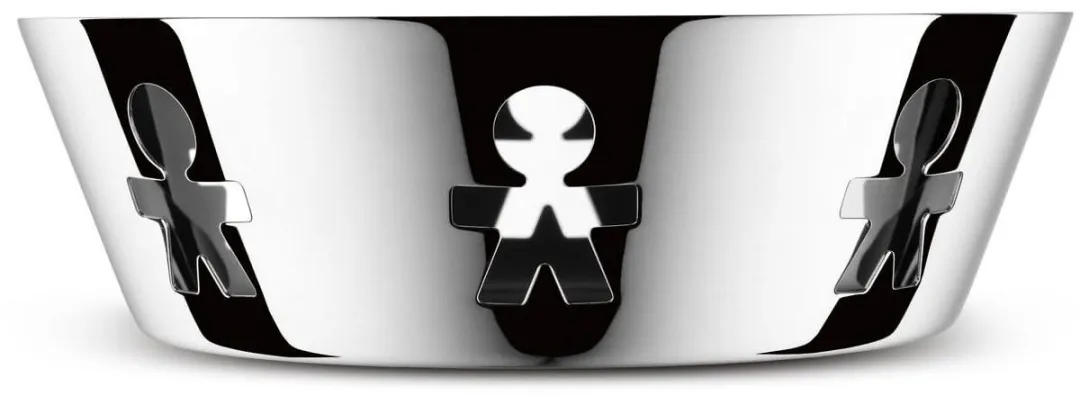Alessi Girotondo Pierced Basket - Zilvergrijs - 18 cm