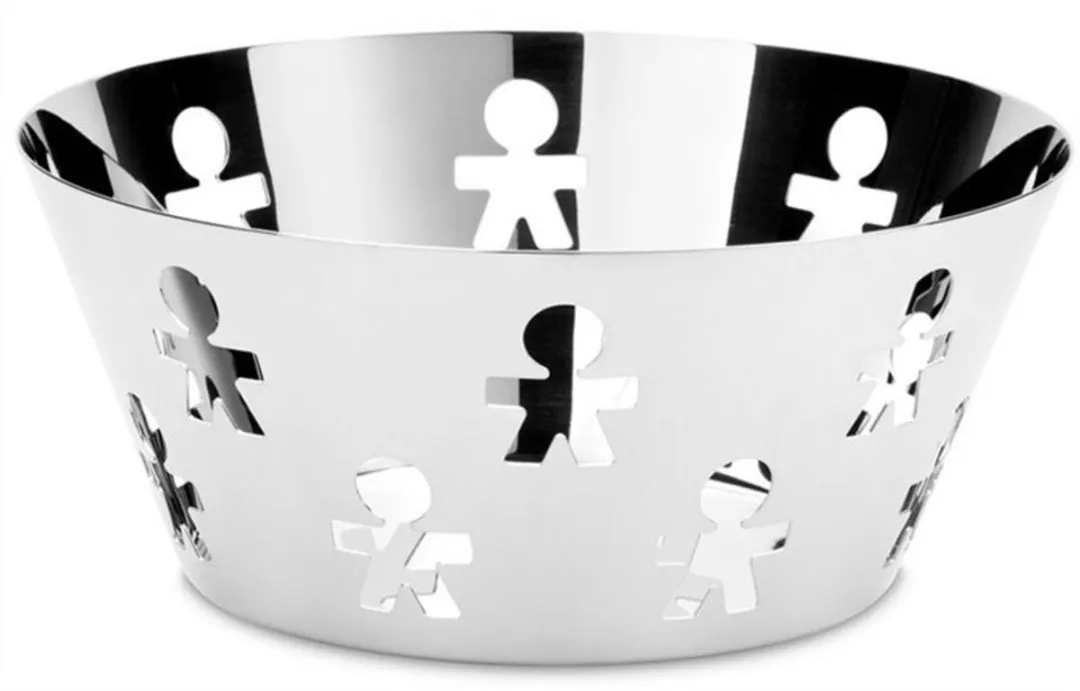 Alessi Girotondo Pierced Basket - Zilvergrijs - 18 cm - afbeelding 6 van 6