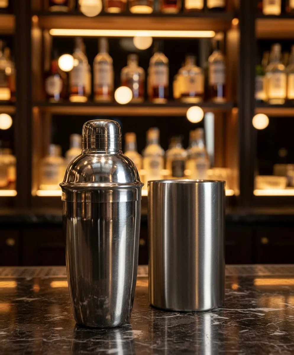 Cookinglife Barset RVS 2-Delig - Cocktailshaker & Wijnkoeler - 2 Stuks