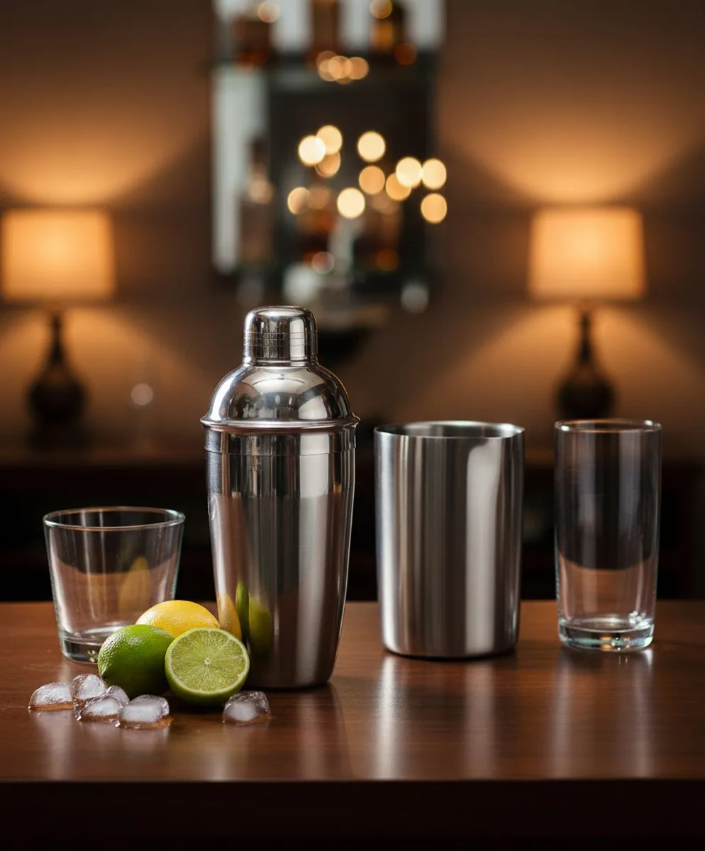 Cookinglife Barset RVS 2-Delig - Cocktailshaker & Wijnkoeler - 2 Stuks