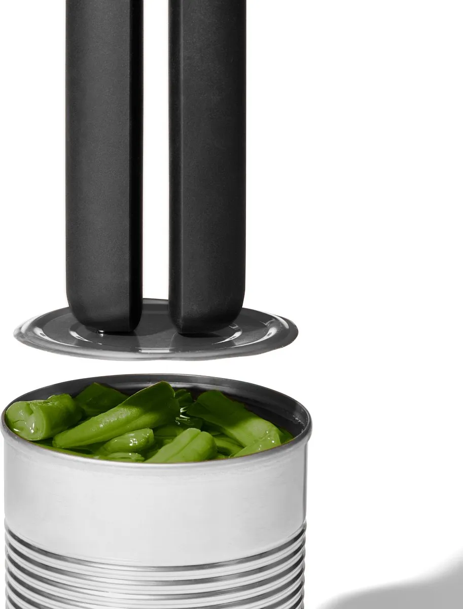 OXO Blikopener - Extra Grote Knop met Magneet - Zwart