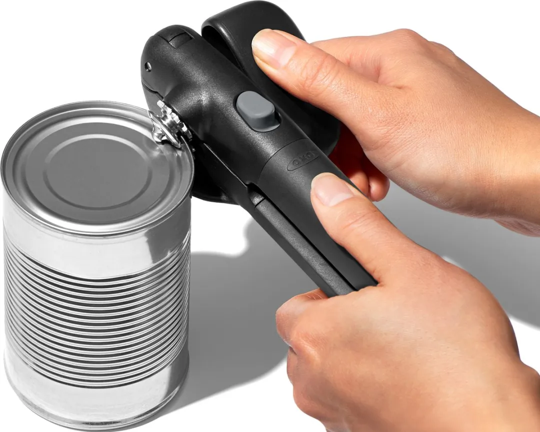 OXO Blikopener - Extra Grote Knop met Magneet - Zwart