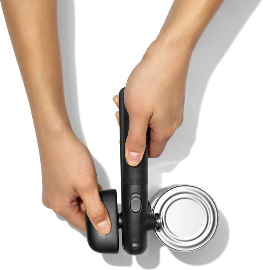 OXO Blikopener - Extra Grote Knop met Magneet - Zwart