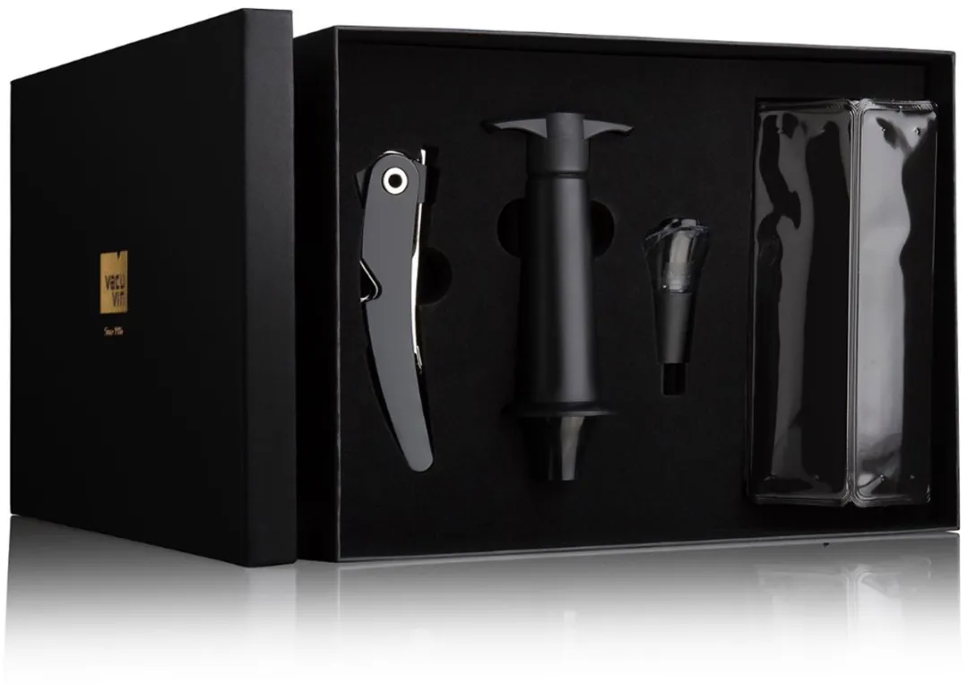 VacuVin Premium Wijnset - 4-delig Zwart - afbeelding 6 van 6