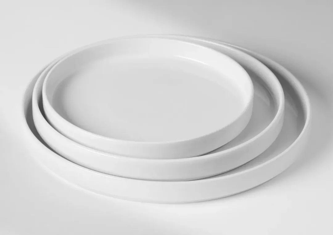 HENDI Bord met hoge rand Ø24cm - Wit Porselein