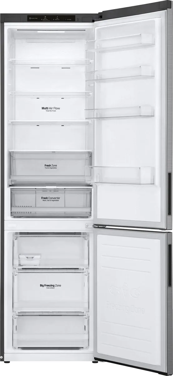 LG GBP62PZNAC Koel-Vriescombinatie 384L - Nofrost - RVS
