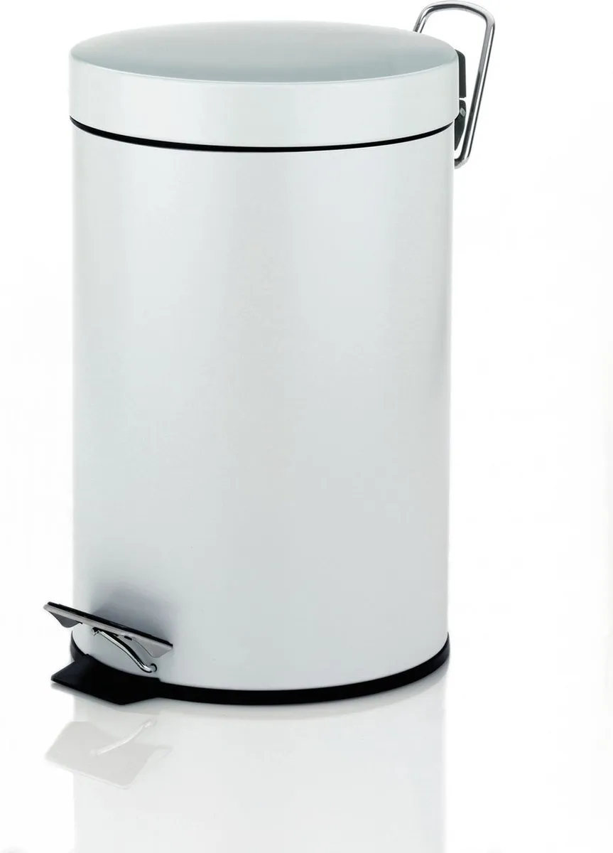 Kela Monaco Pedaal Afvalemmer 3L - Wit
