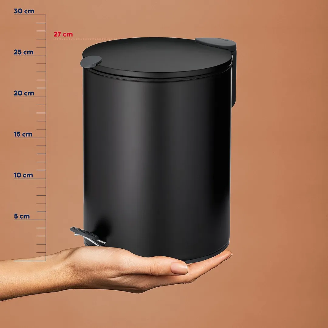 Kela Pedaal Afvalemmer 5L - Zwart