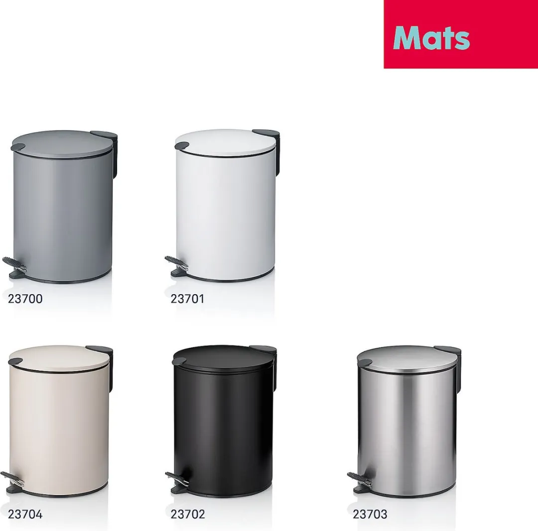 Kela Pedaal Afvalemmer 5L - Zwart