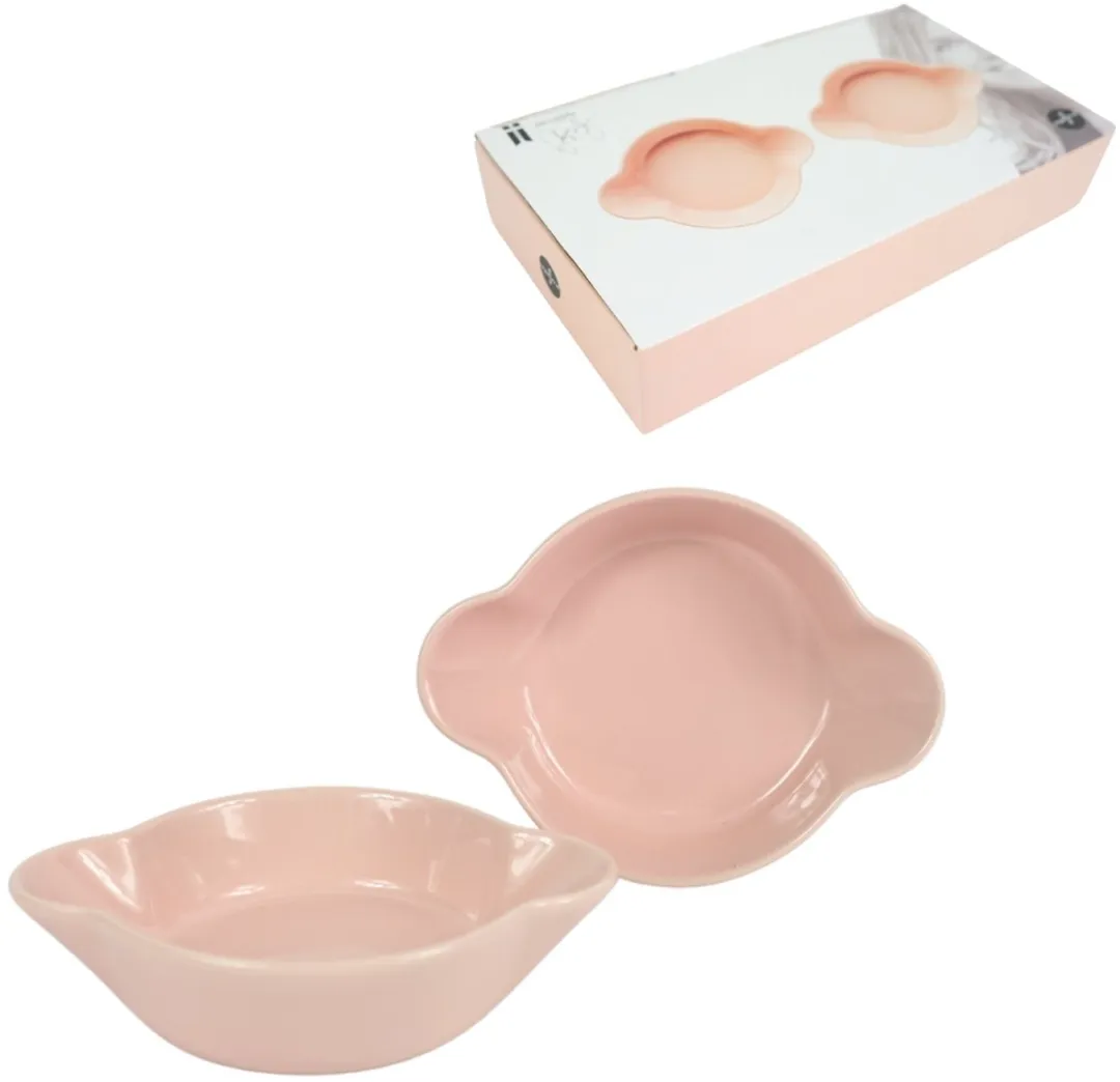 Sagaform Piccadilly serveerschaal ovenschaal klein roze 18 cm set van 2