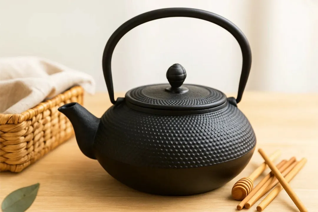 Cookinglife Theepot Gietijzer 800ml - 4 Personen - Zwart